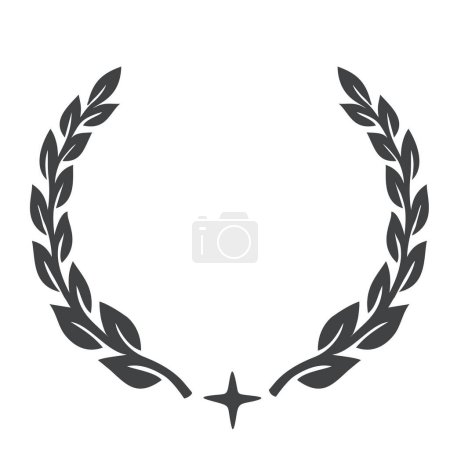 Illustration for Vector icon victory laurel wreath. Stock illustration Olympus  winner wreath clipart - Royalty Free Image