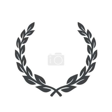 Illustration for Vector icon victory laurel wreath. Stock illustration Olympus  winner wreath clipart - Royalty Free Image