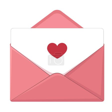 vector image picture icon love letter envelope. Stock illustration love letter envelope with heart clipart