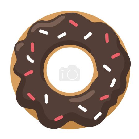 Pastel de rosquillas. Icono vectorial donut dulce con esmalte. Ilustración de un clipart de rosquilla de postre