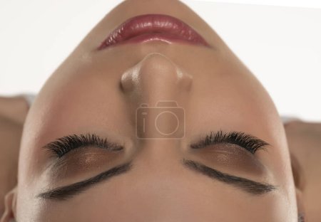 Photo for Close up of eyes with long artificial eyelashes. - Royalty Free Image