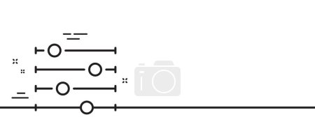 Illustration for Filter line icon. Control bar sign. Volume balance symbol. Minimal line illustration background. Filter line icon pattern banner. White web template concept. Vector - Royalty Free Image