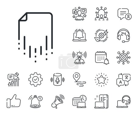 Illustration for Backup data sign. Place location, technology and smart speaker outline icons. Recovery file line icon. Restore document symbol. Recovery file line sign. Influencer, brand ambassador icon. Vector - Royalty Free Image