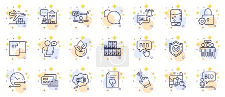 Illustration for Outline set of Cursor, Messenger and Search map line icons for web app. Include Thumb down, Wholesale inventory, Confirmed pictogram icons. Water cooler, Floor plan, Employees group signs. Vector - Royalty Free Image