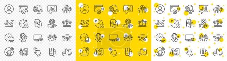 Illustration for Outline Question mark, 5g upload and Ranking line icons pack for web with Headshot, Correct answer, Timer line icon. Safe planet, Wallet, Accounting wealth pictogram icon. Info app. Vector - Royalty Free Image