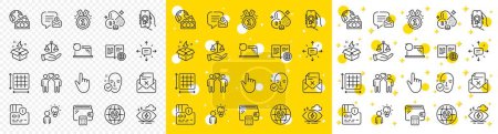 Illustration for Outline Card, Recovery laptop and Group people line icons pack for web with New message, Justice scales, 5g internet line icon. Cursor, Global business, Internet book pictogram icon. Vector - Royalty Free Image