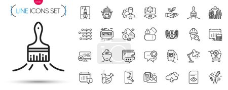 Illustration for Pack of Crane claw machine, Wallet and Tickets line icons. Include Accounting report, Pasta, Order pictogram icons. Shopping cart, Laureate award, View document signs. Brush. Vector - Royalty Free Image