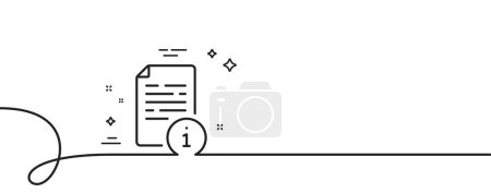 Illustration for Instruction line icon. Continuous one line with curl. User manual sign. Information document symbol. Manual single outline ribbon. Loop curve pattern. Vector - Royalty Free Image