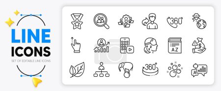 Illustration for Management, Seo statistics and Clean bubbles line icons set for app include Insomnia, Share, Fraud outline thin icon. Teamwork, 360 degrees, 360 degree pictogram icon. Winner ribbon. Vector - Royalty Free Image