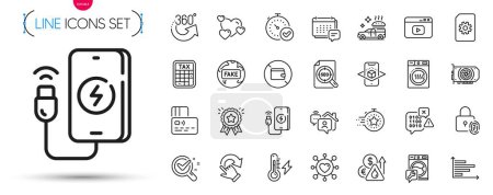 Illustration for Pack of Seo file, Message and Gpu line icons. Include Fuel price, Chemistry lab, Video content pictogram icons. Washing machine, Loyalty award, Work home signs. Dryer machine. Vector - Royalty Free Image