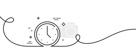 Ilustración de Icono de línea de tiempo. Continuo una línea con rizo. Signo de horas de trabajo. Símbolo periodo de entrega. Cinta de contorno único de tiempo. Patrón de curva de bucle. Vector - Imagen libre de derechos