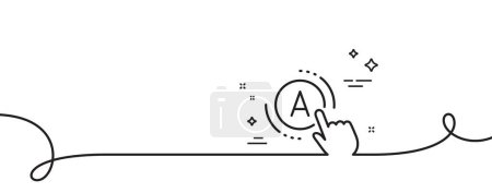 Ilustración de Icono de línea de prueba Ab. Continuo una línea con rizo. Señal de botón de prueba Ui. Ab prueba cinta de contorno único. Patrón de curva de bucle. Vector - Imagen libre de derechos