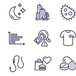 Delete purchase, Baggage and Bacteria line icons pack. Graduation cap, Idea gear, 5g statistics web icon. Clean towel, Annual tax, Quick tips pictogram. Medical tablet, Fast food. Vector