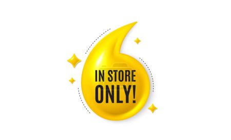 Illustration for Offer 3d quotation banner. In store sale tag. Special offer price sign. Advertising discounts symbol. Store sale quote message. Yellow quotation comma banner. Vector - Royalty Free Image