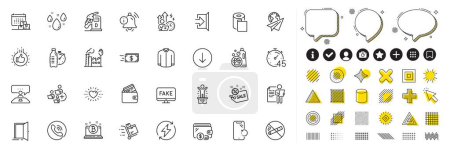 Set of Delivery calendar, Diesel station and Call center line icons for web app. Design elements, Social media icons. No smoking, Bitcoin, Winner podium icons. Vector