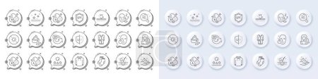 Serum oil, Sun protection and Collagen skin line icons. White pin 3d buttons, chat bubbles icons. Pack of Socks, Healthy face, Folate vitamin icon. Vector