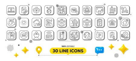 Illustration for Bitcoin pay, Money and Niacin vitamin line icons pack. 3d design elements. Contactless payment, Wholesale goods, Checklist web icon. Teamwork, Fake news, Save planet pictogram. Vector - Royalty Free Image