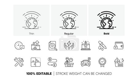 Certificate, Safe energy and Money transfer line icons. Pack of Repair, Parking, Select alarm icon. Seo devices, Start business, Greenhouse pictogram. Food delivery, Chemistry pipette, Puzzle. Vector
