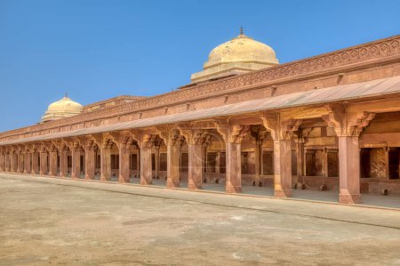 Photo for FATEHPUR SIKRI, INDIA - MARCH 4 2018: Historical remains of Panch Mahal in Uttar Pradesh. - Royalty Free Image