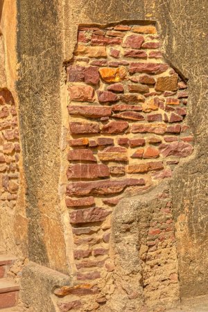 Photo for Wall detail of historical remains of Panch Mahal in Fatehpur Sikri, Uttar Pradesh India. - Royalty Free Image