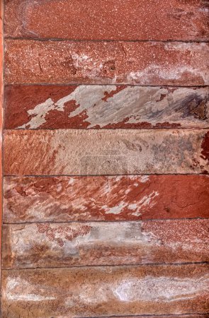 Téléchargez les photos : Détail du mur des vestiges historiques de Lower Haramsara au Panch Mahal à Fatehpur Sikri, Uttar Pradesh Inde.. - en image libre de droit