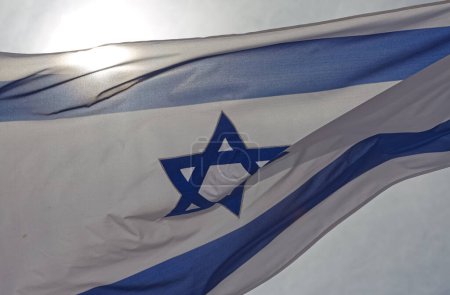 Foto de Muro occidental Bandera de Israel en Jerusalén Ciudad Vieja, Israel. - Imagen libre de derechos