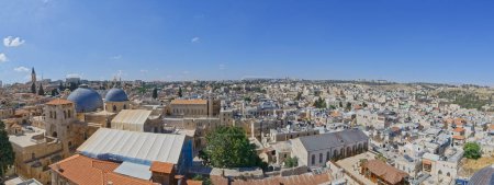 Téléchargez les photos : Vue panoramique de l'église du Saint-Sépulcre dans la vieille ville Jérusalem, Israël. - en image libre de droit