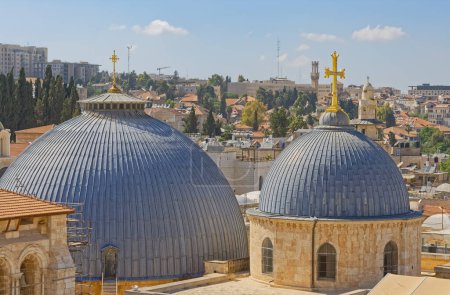 Photo for Dome detail of the Church of the Holy Sepulchre in Old City Jerusalem, Israel. - Royalty Free Image