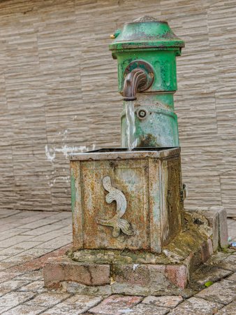 Photo for PRIZREN, KOSOVO - NOVEMBER 13, 2022: Old public fountain in historical city center. - Royalty Free Image