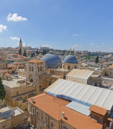 Photo for Panoramic view of the Church of the Holy Sepulchre in Old City Jerusalem, Israel. - Royalty Free Image