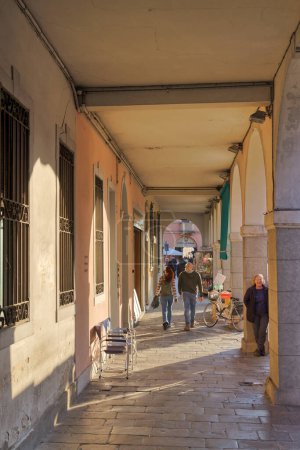 Photo for PADUA, ITALY - APRIL 03 2023: An old building in beautiful medieval alleys in the center of the old town. - Royalty Free Image