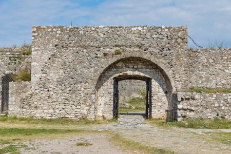 Photo for Entrance gates to the medieval Rosafa fortress in Shkoder, capturing the historical essence of Albania. - Royalty Free Image