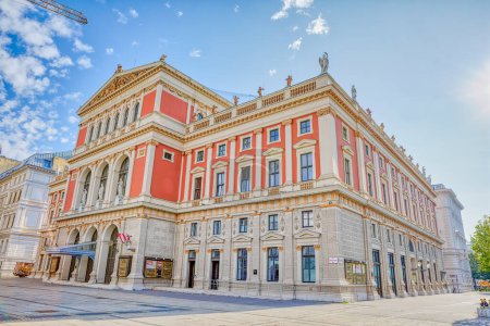 Photo for VIENNA, AUSTRIA September 7, 2018: Wiener Musikverein one of the best historic concert hall in the world and home of the Vienna Philarmonic Orchestra on Musikvereinsplatz in city center. - Royalty Free Image