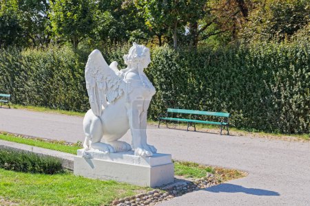 Photo for VIENNA, AUSTRIA September 7, 2018: Sphinx sculpture in Belvedere gardens in city center. - Royalty Free Image