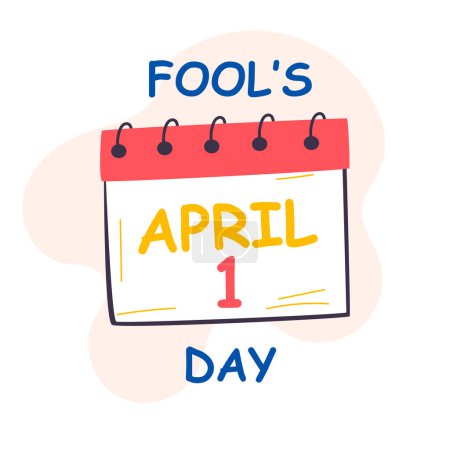 Illustration for Fools Day. 1 April. Laughter. Objects for a prank. - Royalty Free Image