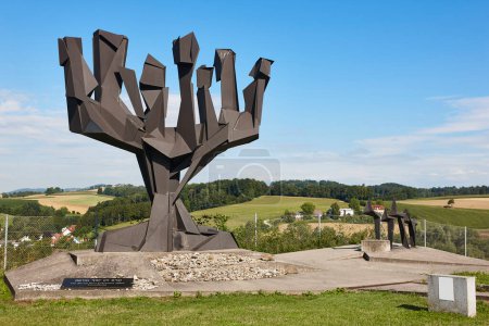 Photo for Jewish sculpture tribute in Mauthausen memorial. Prisioners of war. Austria - Royalty Free Image