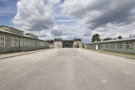 Photo for Mauthausen memorial concentration camp. Barracks, roll call square, entrance. Austria - Royalty Free Image