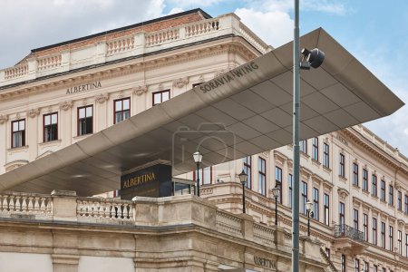 Photo for Albertina art museum and titanium wing shaped roof. Vienna, Austria - Royalty Free Image