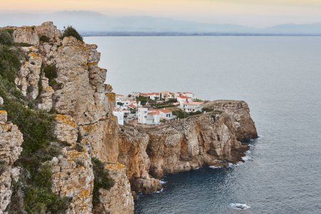 Photo for Mediterranean Costa Brava coastline cliffs. Montgo cove. Girona, Catalonia. Spain - Royalty Free Image