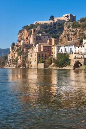 Picturesque village with medieval castle. Miravet, Tarragona. Catalunya, Spain