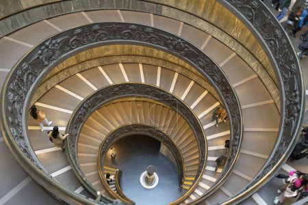 Photo for Famous spiral staircase at Vatican Museum. Helix. Giuseppe Momo. Italy - Royalty Free Image