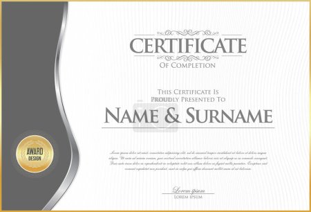 Illustration for Certificate or diploma template luxury style vector illustration - Royalty Free Image