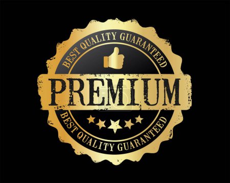 Ilustración de Calidad premium mejor calidad insignia garantizada - Imagen libre de derechos