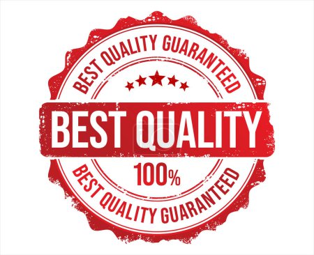 Illustration for Best Quality Guarantee Red Seal Isolated Vector on white background - Royalty Free Image
