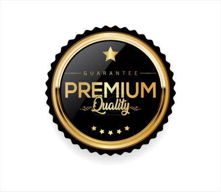 Illustration for Premium quality  retro design badge vector collection - Royalty Free Image