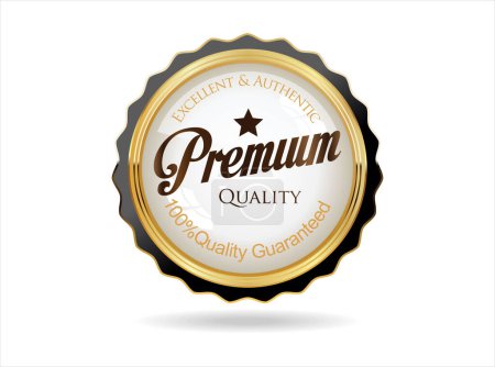 Illustration for Premium quality  retro design badge vector illustration - Royalty Free Image