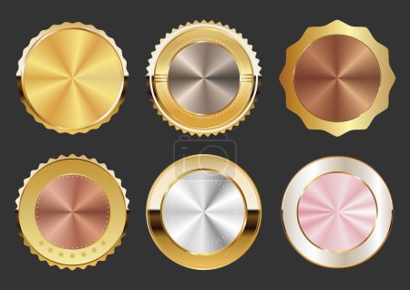 Ilustración de Venta premium de lujo insignias de oro y etiquetas - Imagen libre de derechos