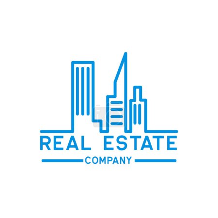 Illustration for Real estate logo isolated on white background. vector illustration - Royalty Free Image