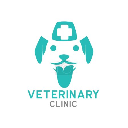 Téléchargez les illustrations : Logo vétérinaire isolé sur fond blanc, illustration vectorielle - en licence libre de droit