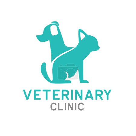 Illustration for Veterinary logo isolated on white background, vector illustration - Royalty Free Image
